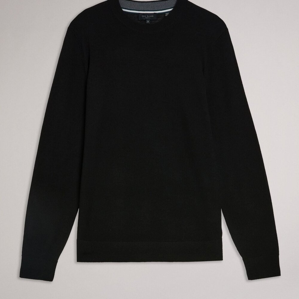 Ted Baker Carnby Men's Black Pullover Crewneck Sweater - Large (4) - NWT